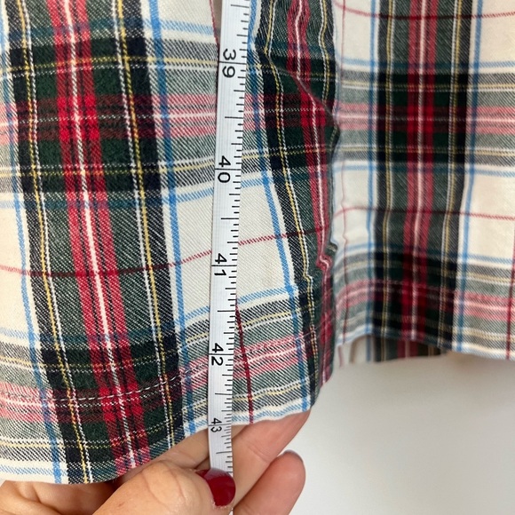 LL Bean Plaid Button Up flannel nightgown casual comfort LP cottage farm cozy - Picture 5 of 7